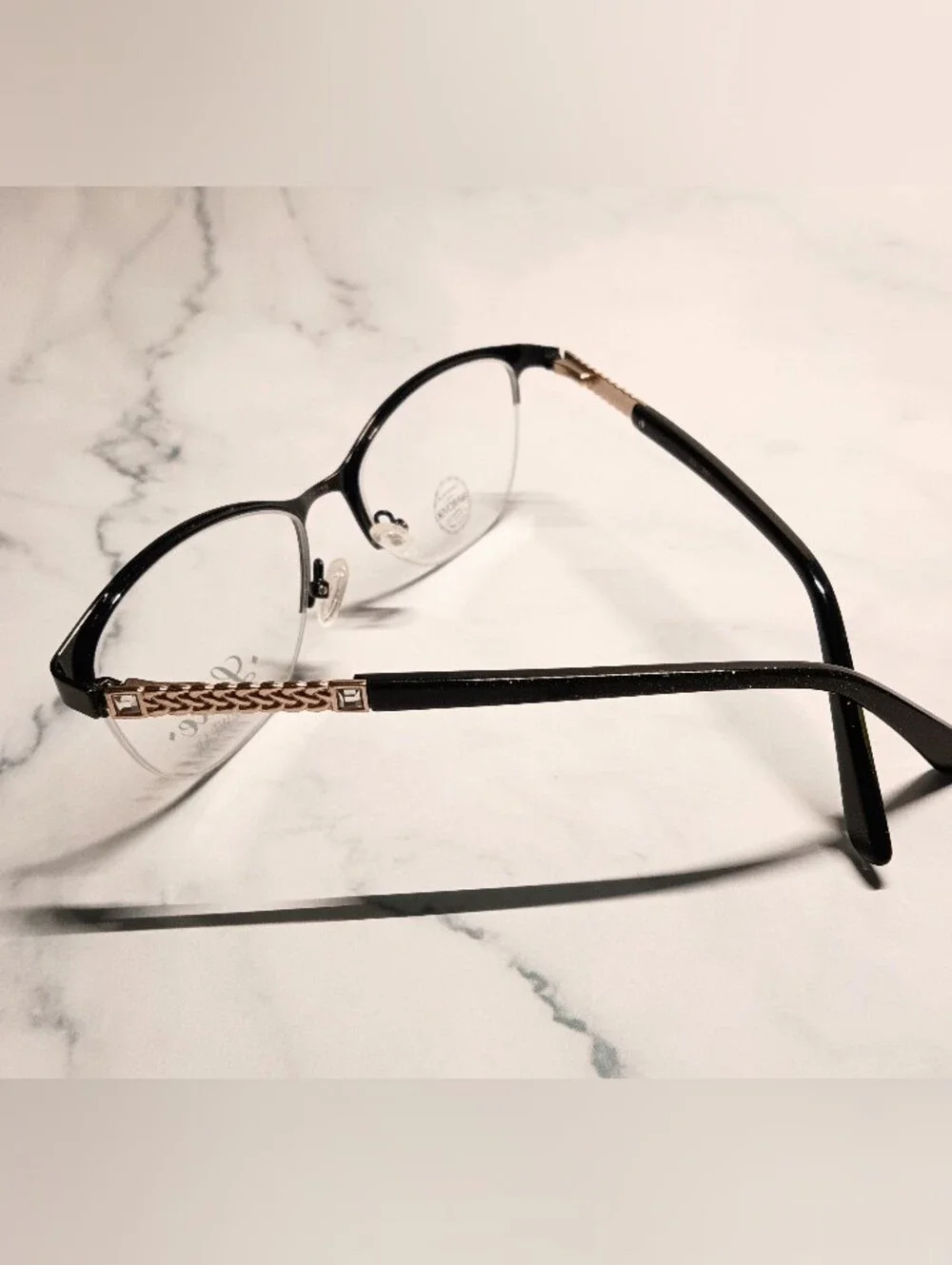 NEW prescription-ready, Semi Rimless Eyeglass Frame Glasses 54 18 140 cat eye